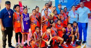 ALCALDE DÍO ASTACIO FELICITA AL CLUB CALERO, BICAMPEONES INVICTOS DEL MINI-BASKET 2025