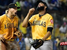 Las Águilas blanquean al Licey 3-0 y le propinan un total de 15 ponches a los Tigres